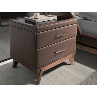 60cm W Manufactured Wood Bedside Table