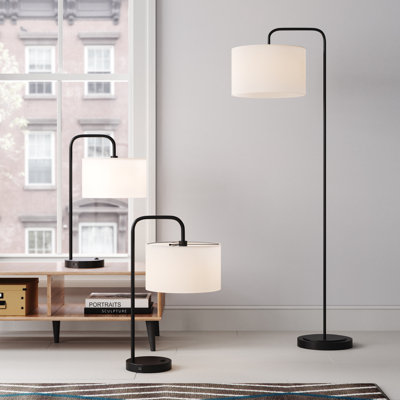 Ensemble 3 pièces de lampes de table et sur pied Ashe