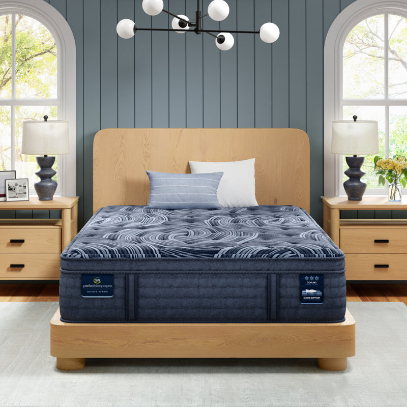 Perfect Sleeper Pro Valais Plush Pillow Top 15" Latex Hybrid Mattress, Queen