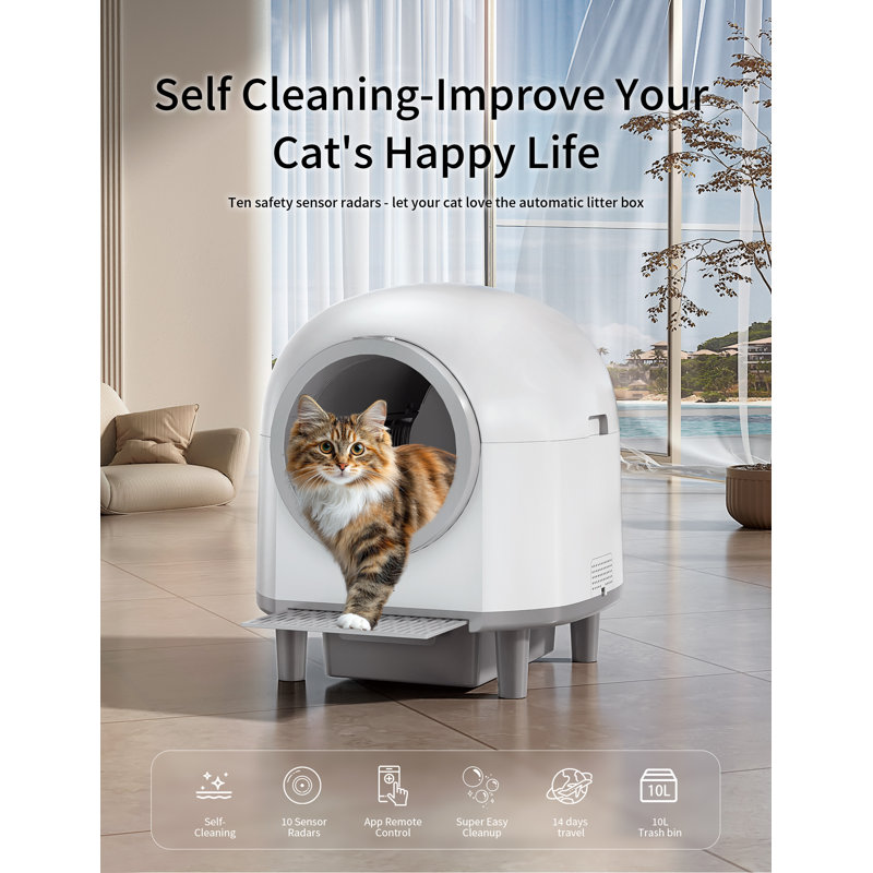 Polyethylene Plastic Self-Cleaning Litter Box