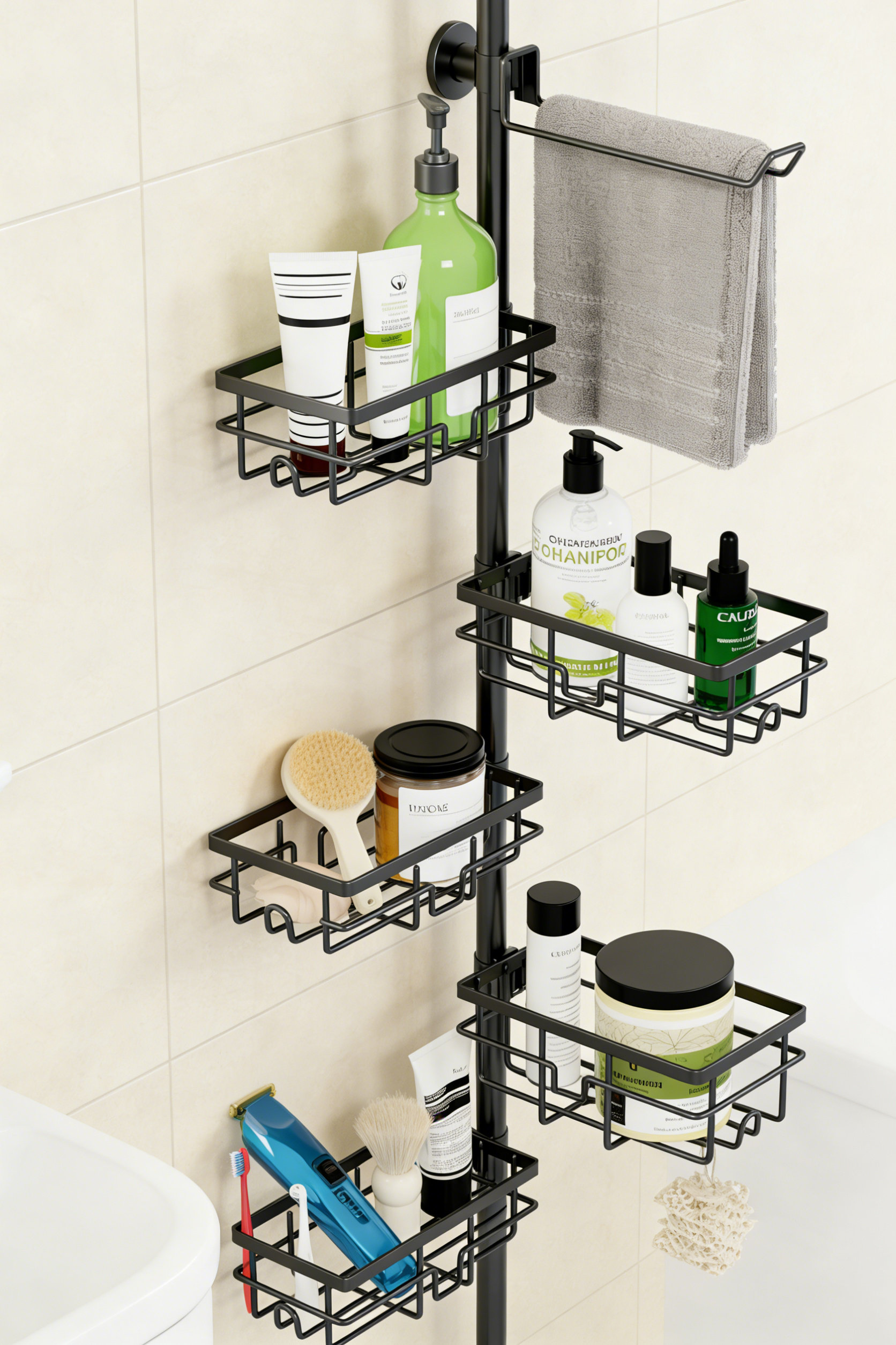 Towel Bar Shower Caddynull