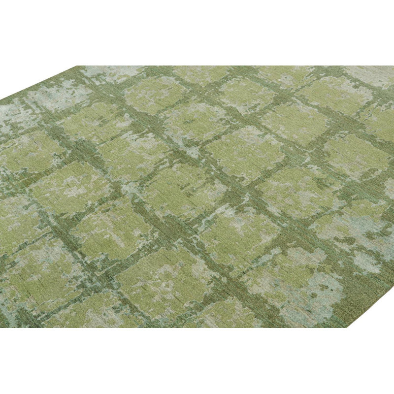 Handmade Silk and Wool Area Rug