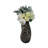 Decorative Glass Vase with Pebble Pattern for Home Table Display - Silhouette Tall Flower Vase for Shelf or Living Room Decor - Brown & Black-446158556