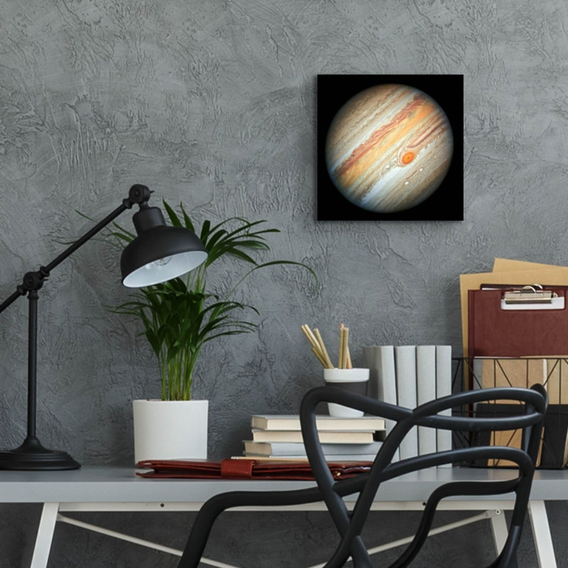Art mural en verre acrylique épique «Jupiter 2» par la NASA Hubble Space Telescope, 12 po x 12 po