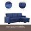 Canapé modulaire rembourré avec méridienne-816304262