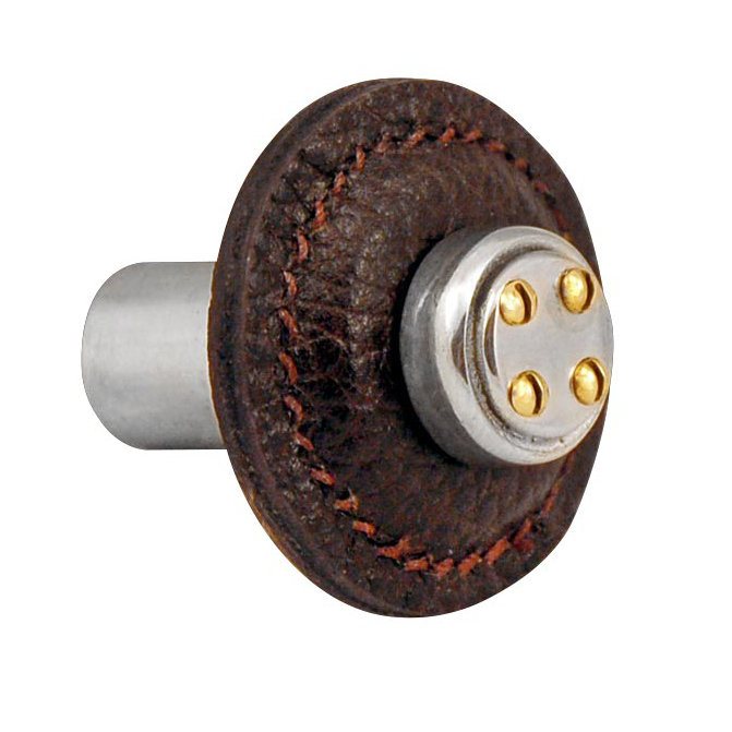 Archimedes Mushroom Knob, Brown, Vintage Pewter