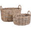 Hand Woven Wicker Laundry Hamper with Handles