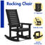 Chaise berçante d'extérieur Hdpe (ensemble de 4)-1271491169