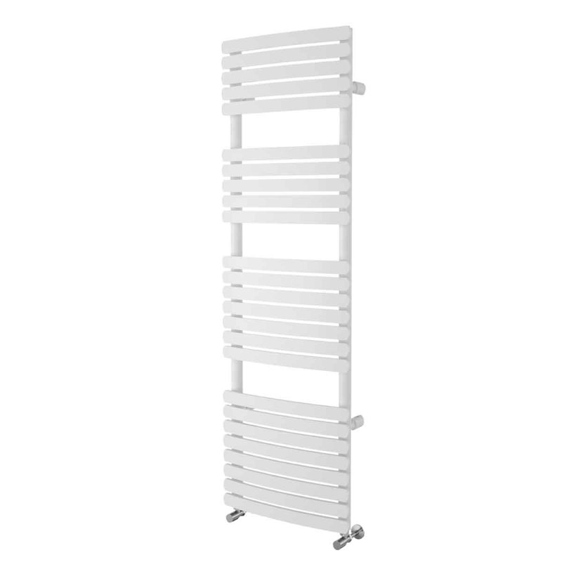 Brussel Straight Towel Rail Heated Towel Rails, White, 1600mm H x 500mm W