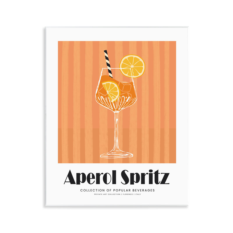 Art mural classique «Aperol Spirz», par lettré et doublé