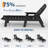 Outdoor HDPE Chaise Lounge, Oversize 5-Position Adjustable Pool Lounge Chair with Cup Holder-1290055516