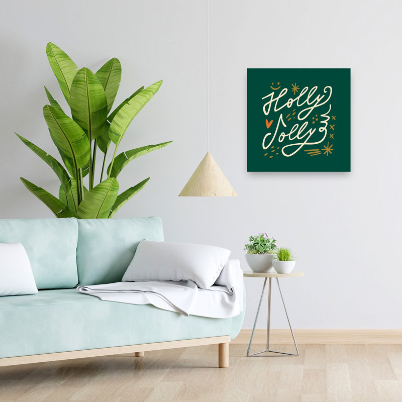Happychristmasno05, impression d'art moderne abstrait contemporain, 24" H x 24" W