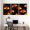 Ensemble de 3 reproductions de peinture à l'huile sur toile tendue