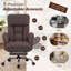 Fauteuil de bureau ergonomique de direction à dossier haut, accoudoirs rabattables et inclinable, repose-pieds rétractable, brun-599938621