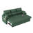 L-Shaped Linen Sleeper Sectional Sofa Bed with Storage Chaise, Solid Wood Frame, USB Charging-1672139320