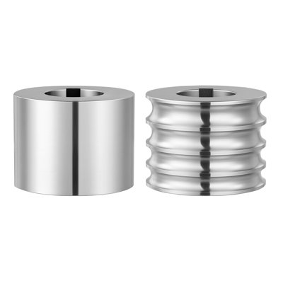 Replacement Roller for Rolling Mill 4 Sizes Grooves Metal Roller, Jewelry DIY Tool Accessory Parts, 1 Half-Round, 1 Flat, Premium Alloy Steel, for Pressing Ductile Metals, Gold, Silver, Brass