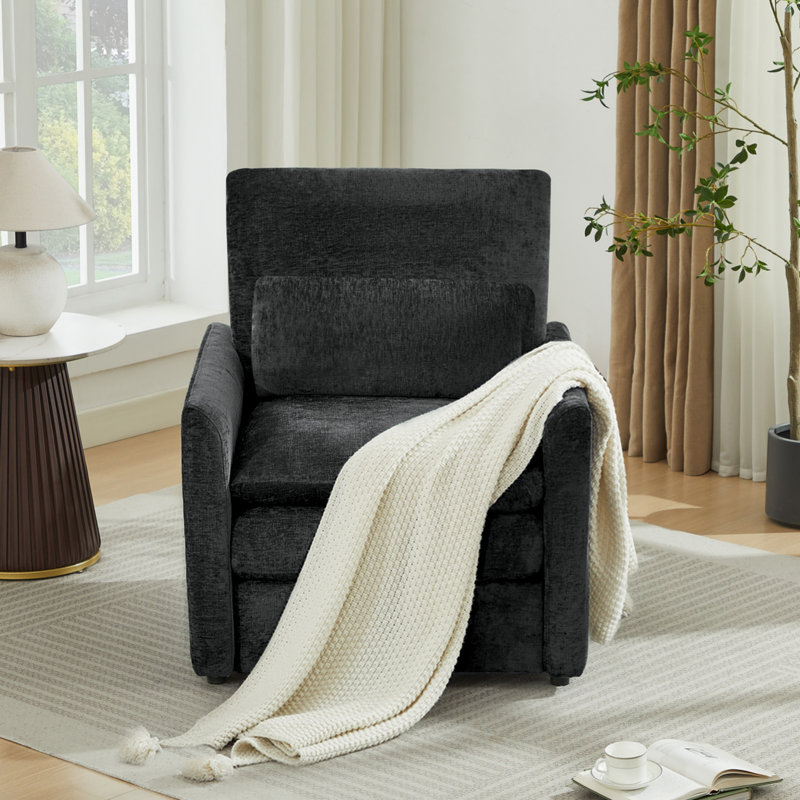 Fauteuil d'appoint moderne rembourré 32,5 po Drago, Gris foncé