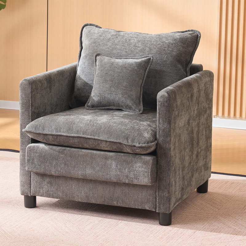 Chaise de salon moderne, Gris foncé antique