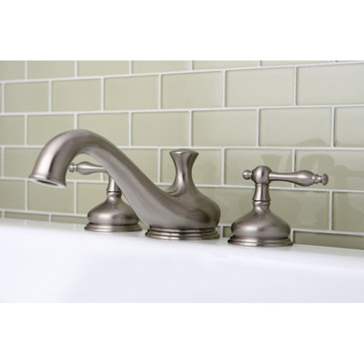 Kingston Brass Heritage Two-Handle 3-Hole Deck Mount Roman Tub Faucet