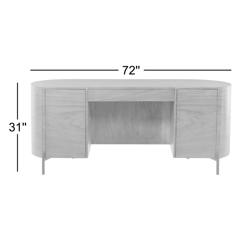 Lunas Executive Desk, Bleached Guanacaste