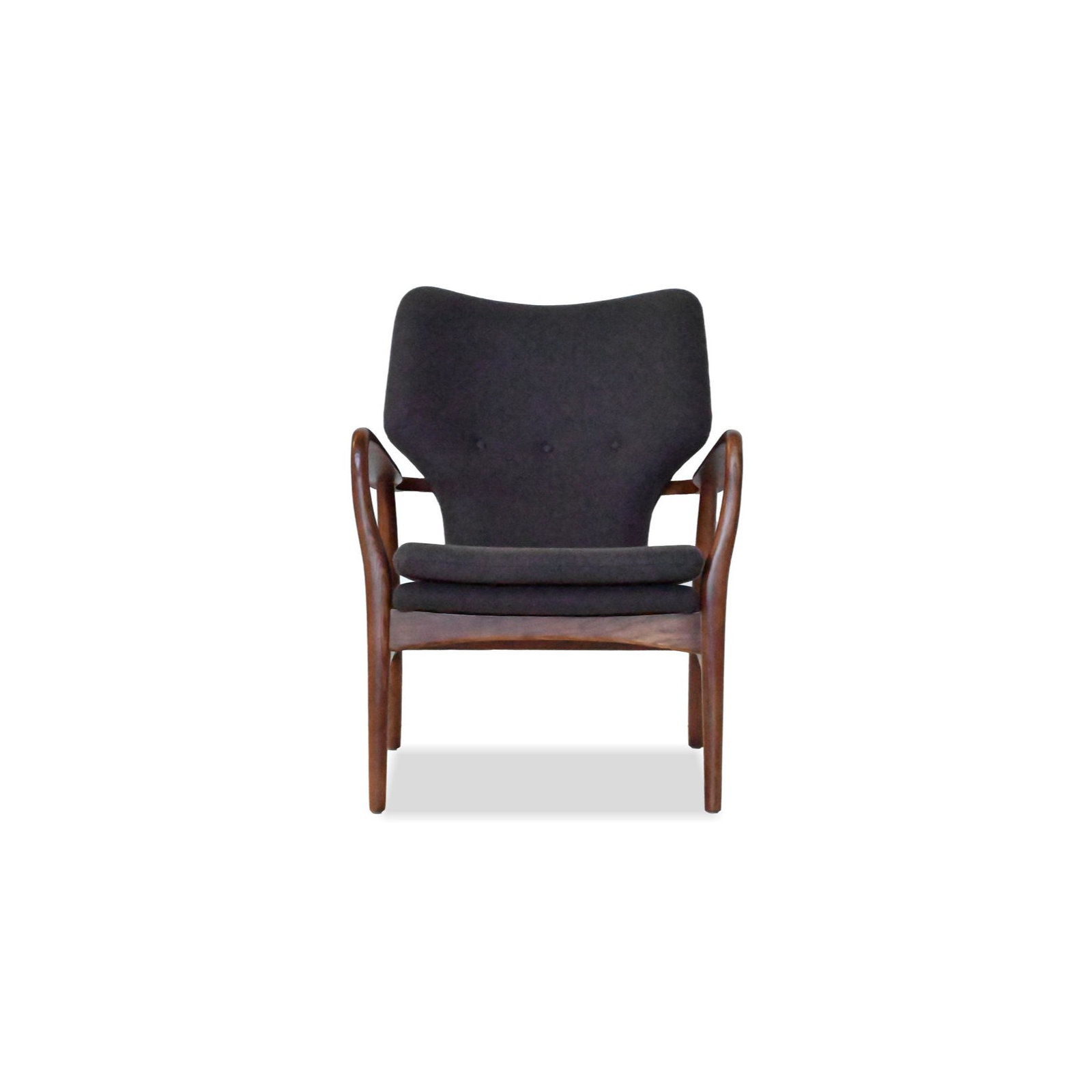 Marlo Genuine Leather Armchair, Gray