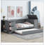Daybed With Storage Arms, Trundle And Charging Station-1908123666