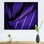 Tissu en soie lilas bleu avec une fine rayure blanche - reproduction sur toile