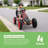 hauck Hurricane Racing Go Kart w/ Low Profile Rubber Tires, Handbrake Design, Red-100919407