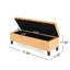 Bois et velours pour repose-pieds - Point à losanges orange, l 51,00 po x P 17,9 po, H 17,35 po-129472032