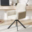 Chaise de salle à manger rembourrée pivotante à 360 ° en couleur unie avec accoudoirs Morden-630840468