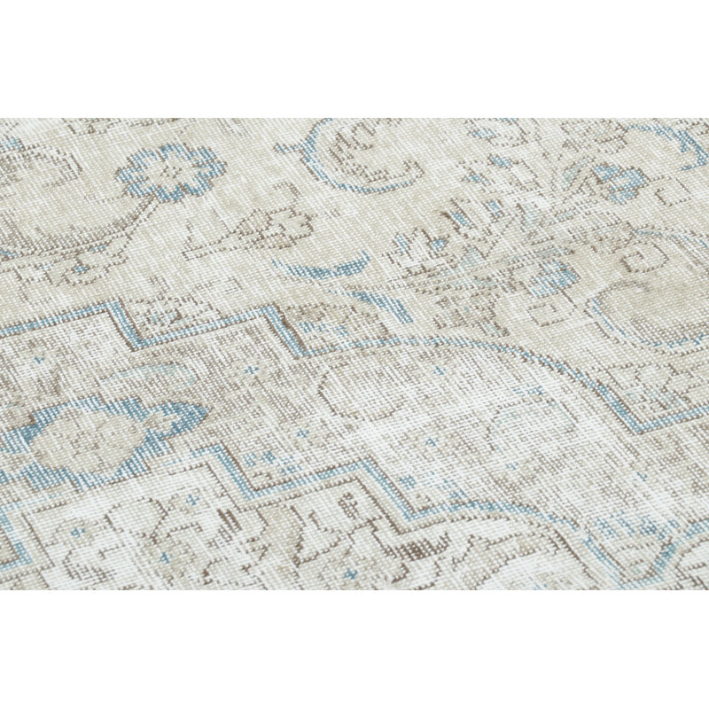 Distressed One-of-a-Kind 9'3X12'7 Hand Knotted Area Rug