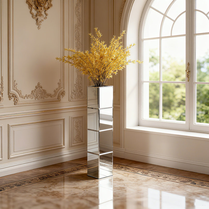 Jasmic 70cm Tall Glass Flower Vase Room Decor