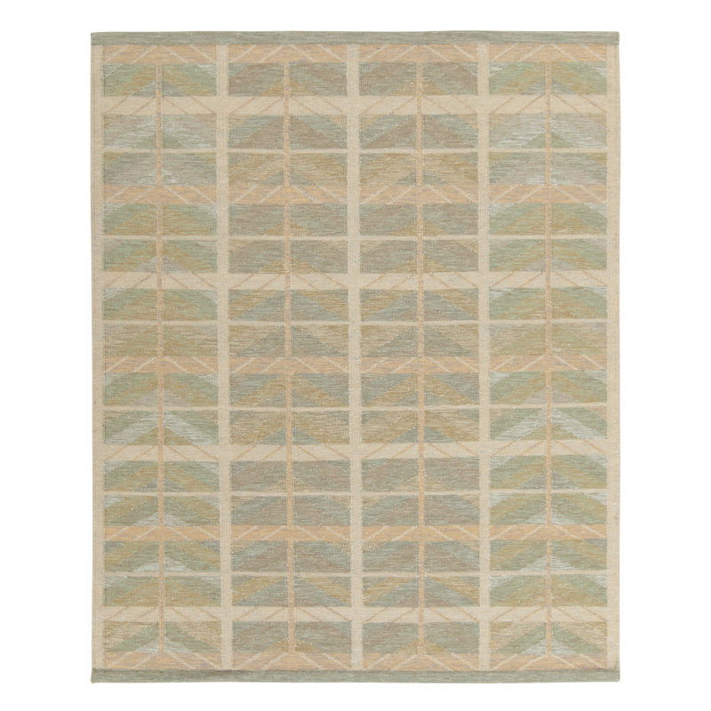 Scandinavian Wool Geometric Area Rug, Rectangle 10' x 14'