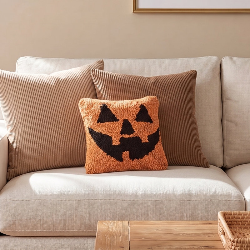 Toscani Ardsley Petite Hooked Halloween Throw Pillow, Ardsley