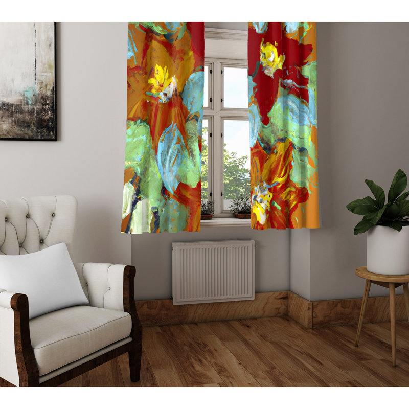 Paire de rideaux semi-transparents Dessett, L 20 po x L 52 po