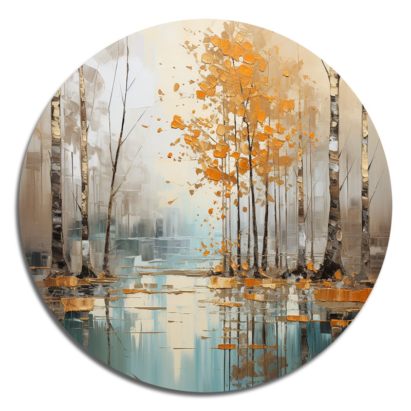 Haldane - Art floral rond en métal, H 29 po x l 29 po