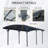 Outdoor Arch Carport with Aluminum Frame & Polycarbonate Roof Panels