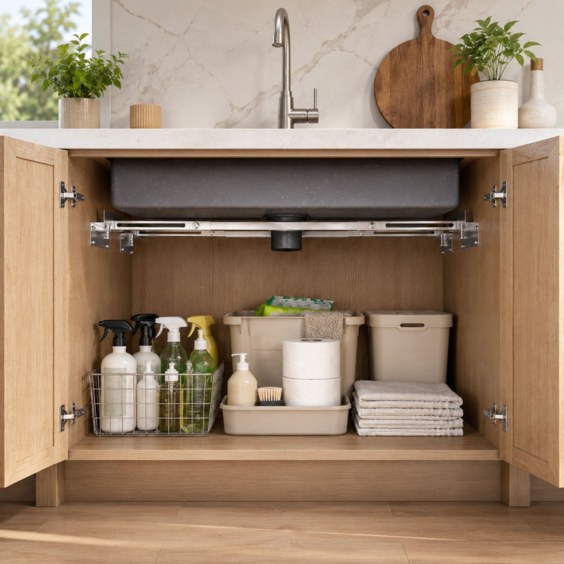 Ensemble de support de support de lavabo réglable en acier inoxydable