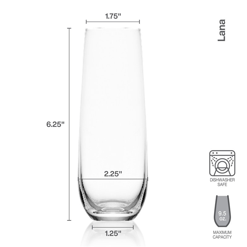 Mikasa Lana 9.5 oz. Stemless Champagne Flutes