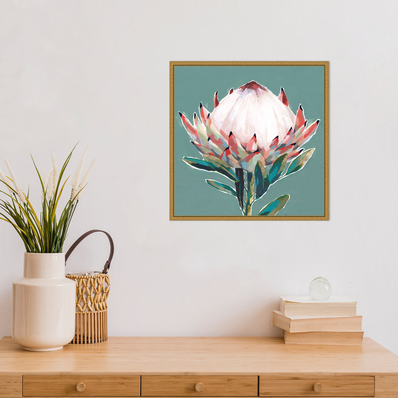 Reproduction d’art sur toile, "floraison rose King Protea" par Isabelle Z-Floater frame
