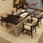Black Rectangular Solid Wood desk-109518514