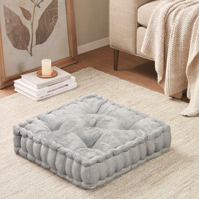 Coussin de sol carré en poly chenille