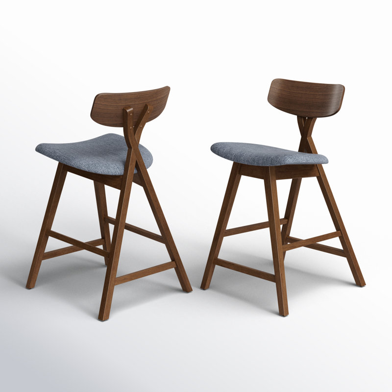Catalina Upholstered Counter Stool with Solid Wood Frame