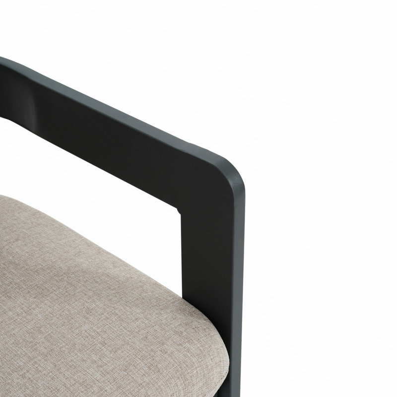 Chaise de patio d'extérieur en aluminium, ensemble de 2, Beige