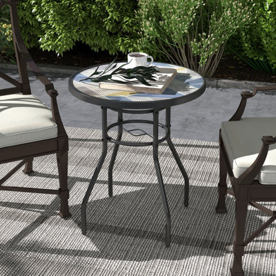 Knauss Round 4 - Person 60cm L Outdoor Dining Table,Coffee Table,Bistro Table