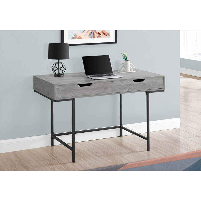 Bureau d'ordinateur, bureau personnel, ordinateur portable, tiroirs de rangement, L 48 po, travail, stratifié, métal, contemporain, moderne