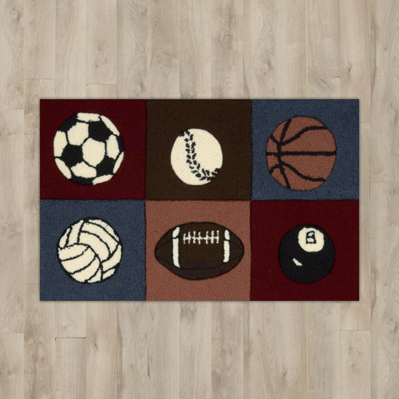Hand-Tufted Brown/Blue/Beige Area Rug