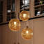 Breeze 3‑Light Hand‑Blown Webbed Glass Globe Chandelier AMBER-1943153278