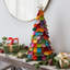 26" Handmade Multicolor Christmas Tree in Hand Felted Wool - Extra Large