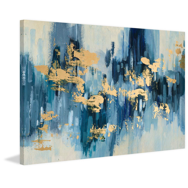 « glacage d’or », reproduction de peinture à l’acrylique sur toile tendue, H 30 po x l 45 po x p 1,5 po